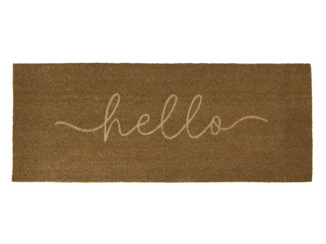 EMBOSSED COIR DOOR MAT (HELLO) (18"X46")